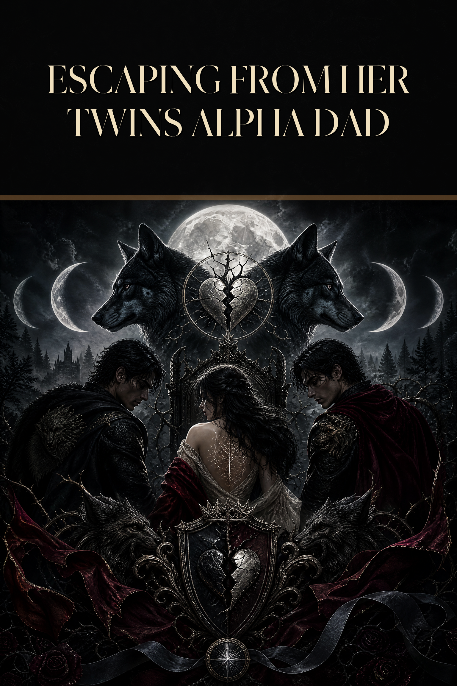 Escaping From Her Twins Alpha Dad - Blackcrest Books cover art