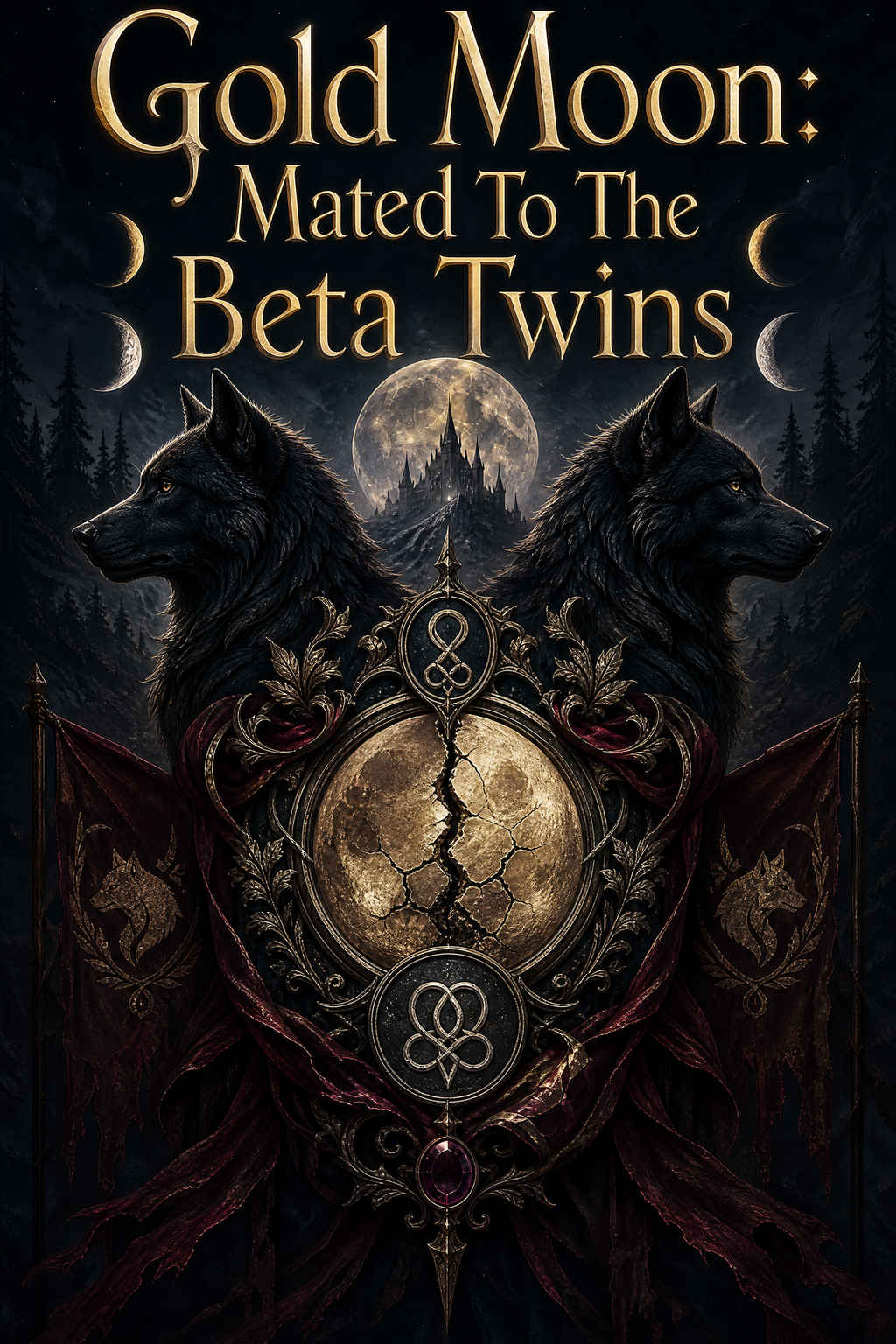 Gold Moon: Mated To The Beta Twins - Blackcrest Books cover art
