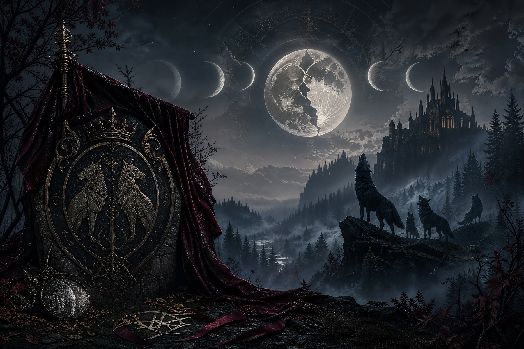 Gold Moon: Mated To The Beta Twins - Blackcrest Books mood artwork