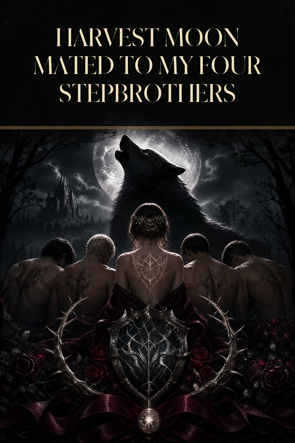 Harvest Moon Mated To My Four Stepbrothers - Blackcrest Books cover art