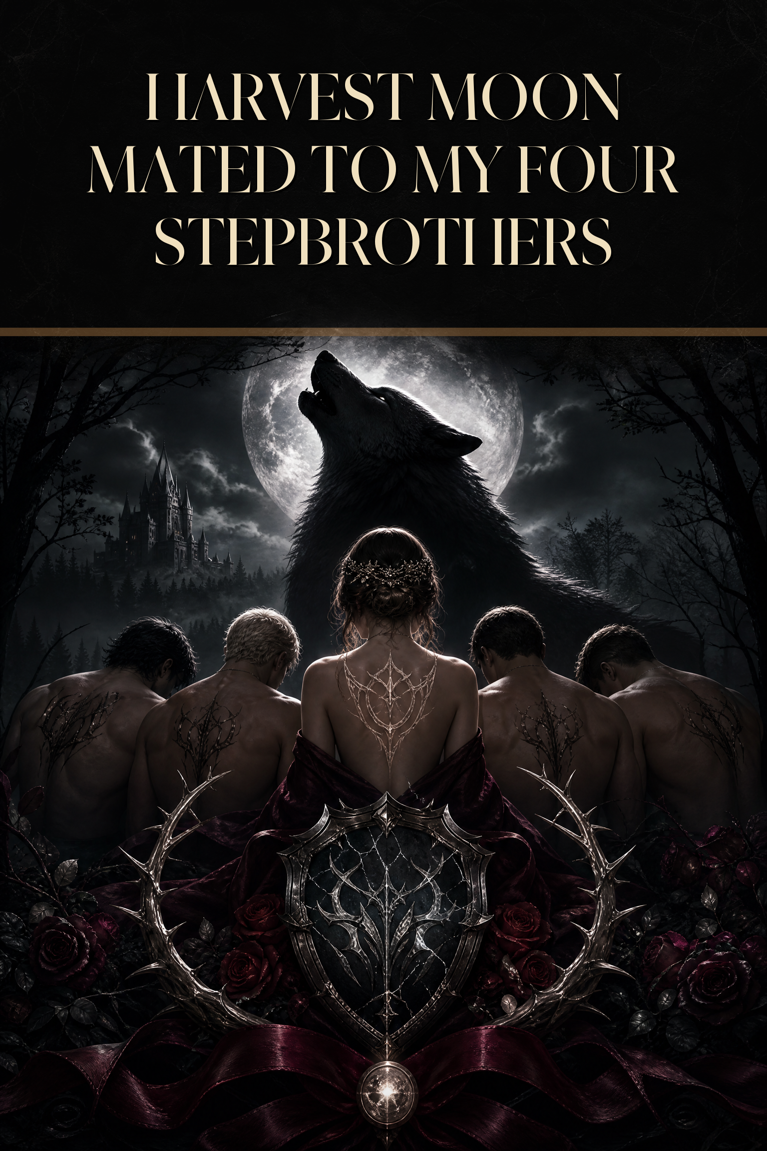 Harvest Moon Mated To My Four Stepbrothers - Blackcrest Books cover art