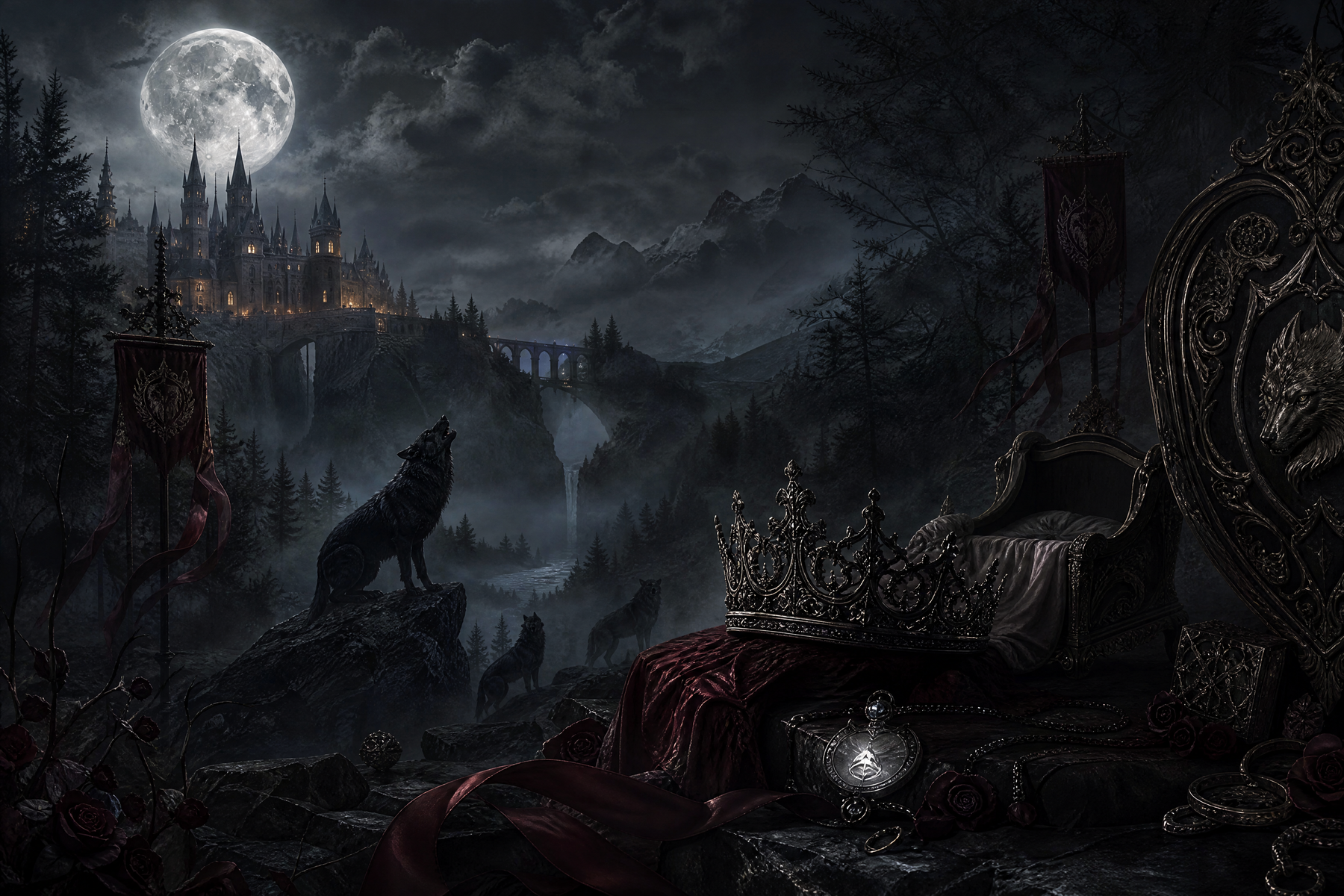 Mated To The Werewolf King - Blackcrest Books preview mood image