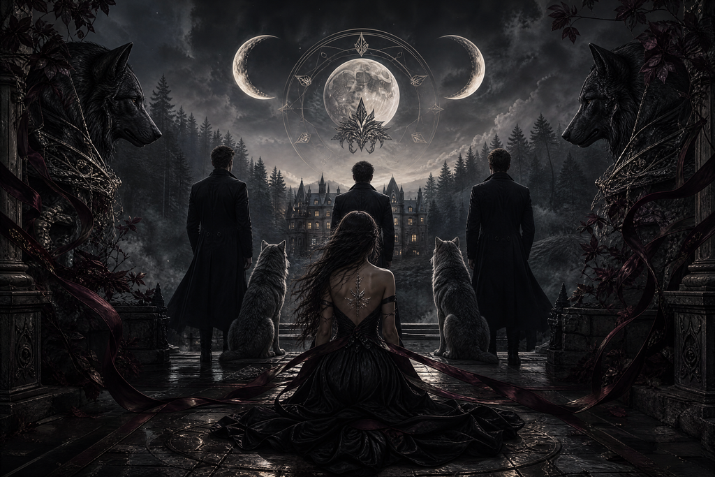My Triplet Alpha Stepbrother Mates - Blackcrest Books mood artwork