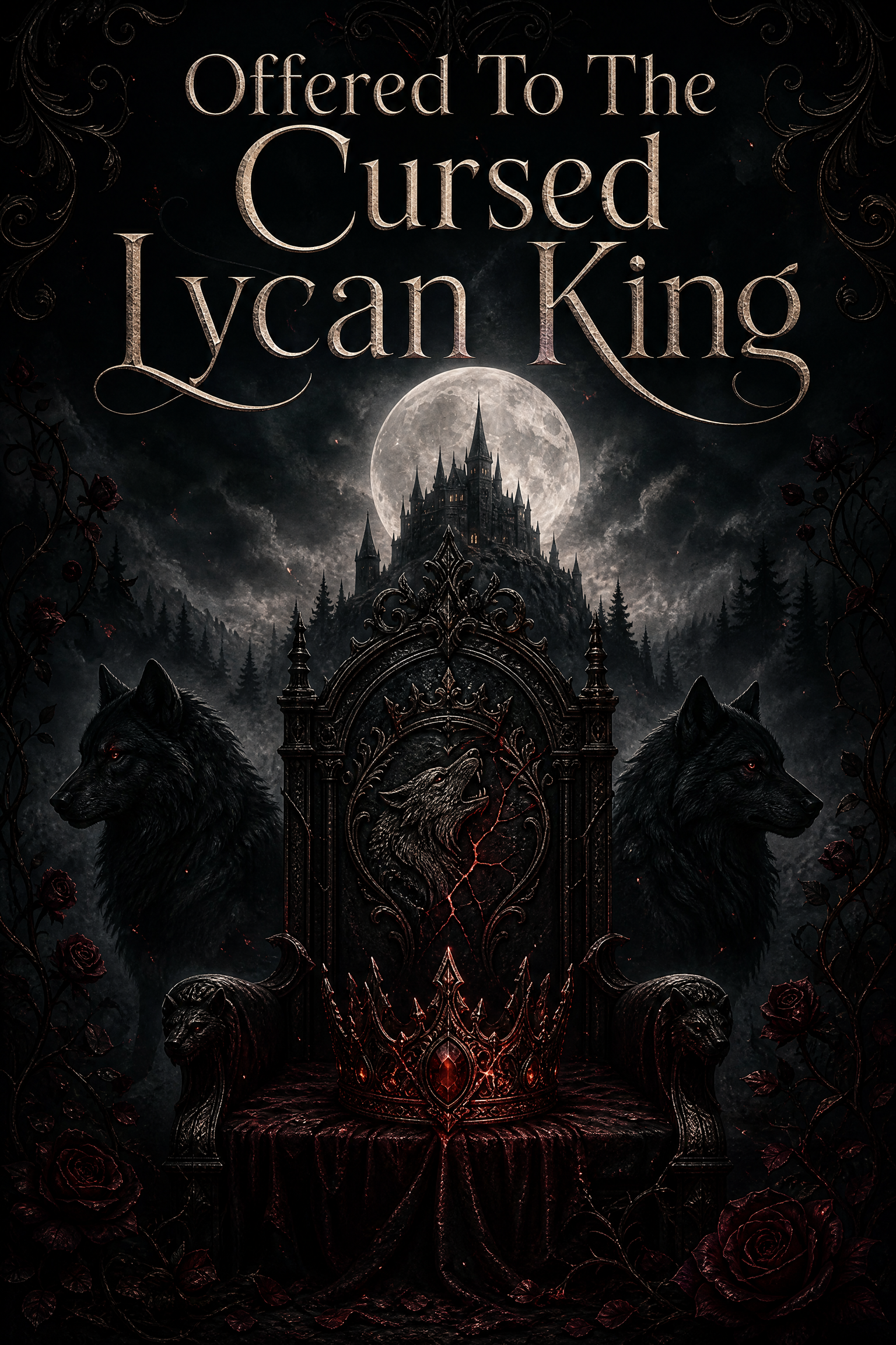 Offered To The Cursed Lycan King - Blackcrest Books cover art