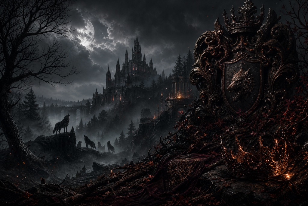 Offered To The Cursed Lycan King - Blackcrest Books mood artwork