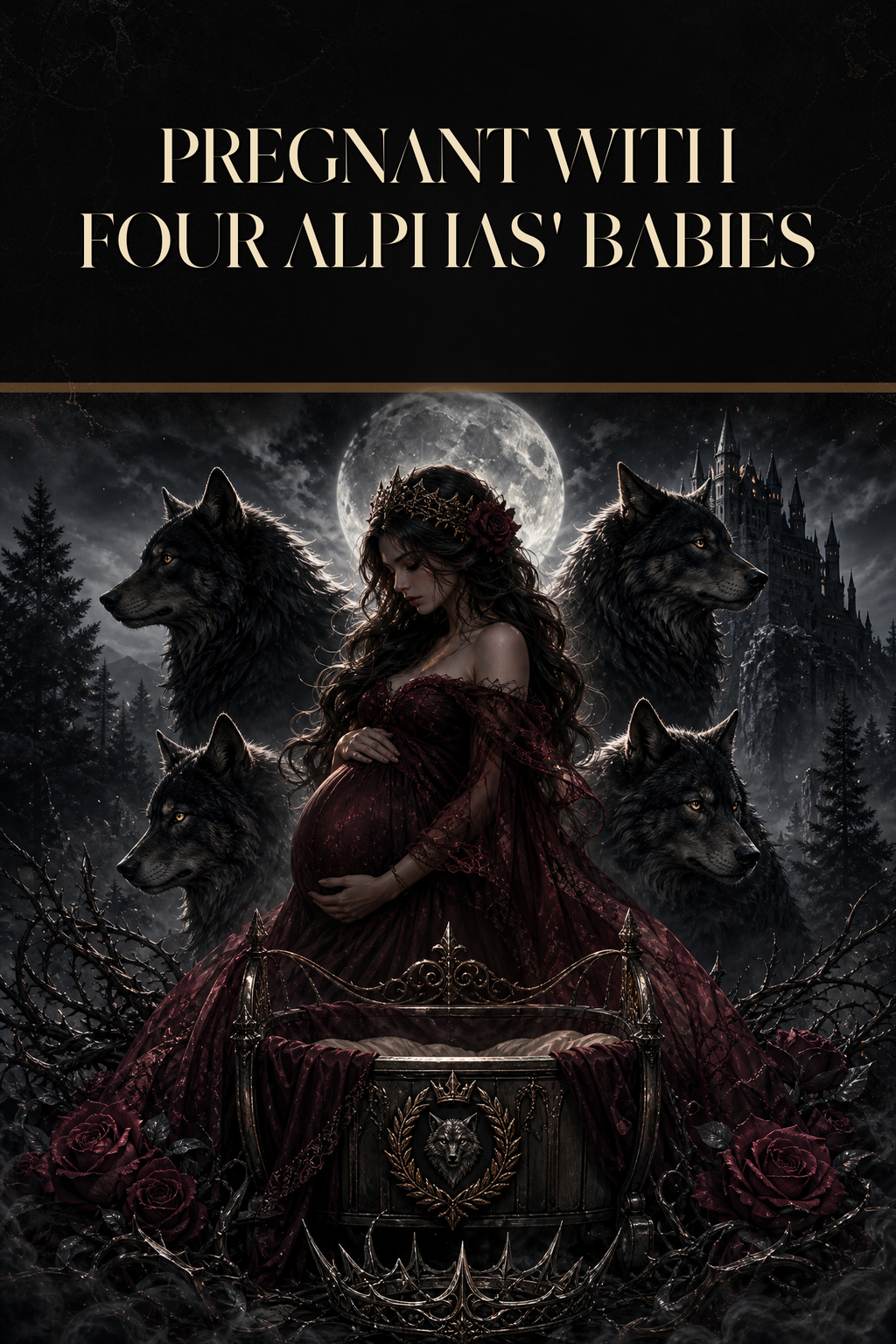 Pregnant With Four Alphas' Babies - Blackcrest Books cover art