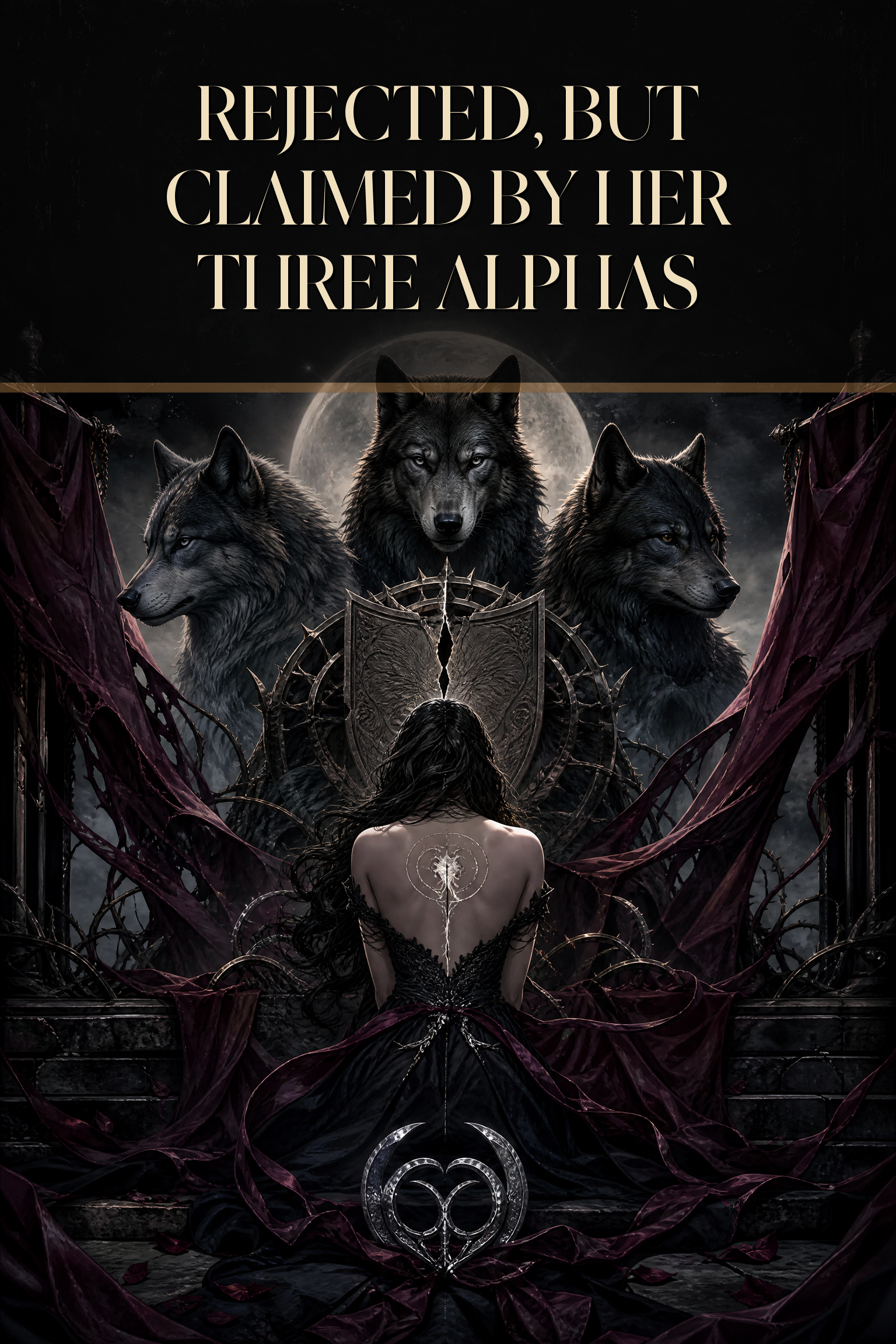 Rejected, But Claimed By Her Three Alphas - Blackcrest Books cover art