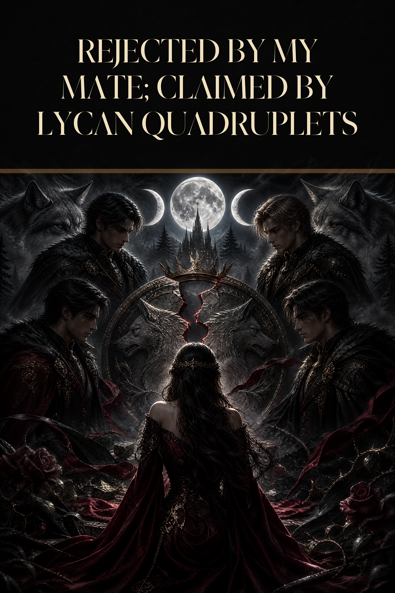 Rejected By My Mate; Claimed By Lycan Quadruplets - Blackcrest Books preview cover image
