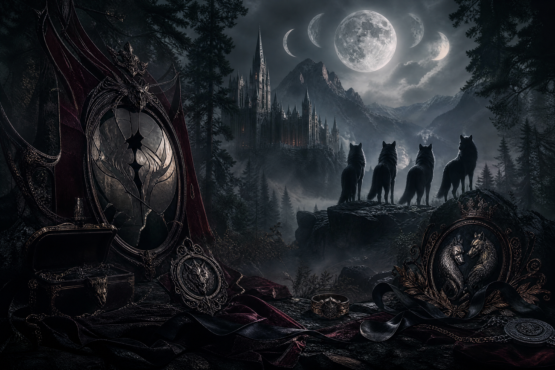 Rejected By My Mate; Claimed By Lycan Quadruplets - Blackcrest Books preview mood image