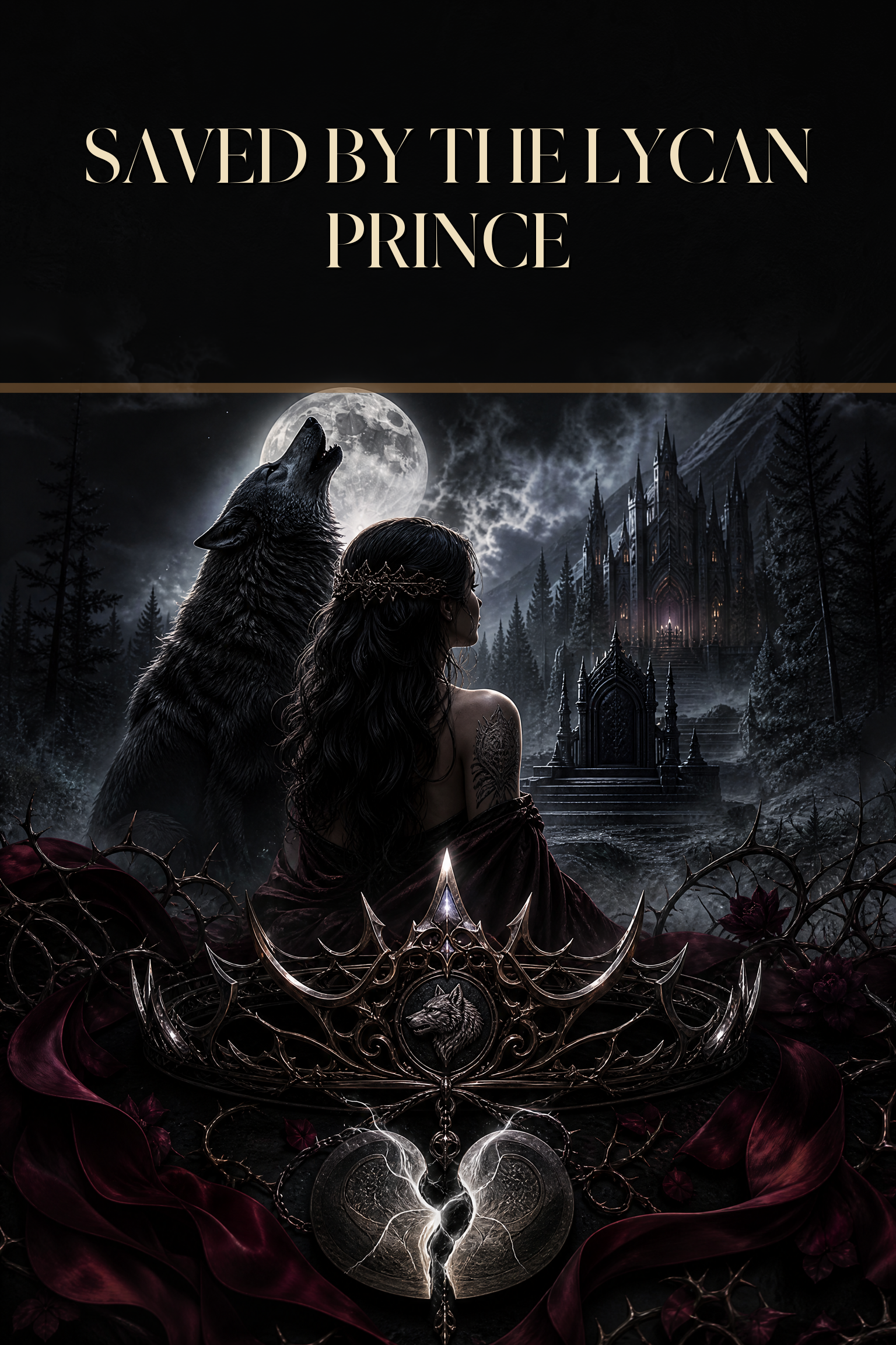 Saved By The Lycan Prince - Blackcrest Books cover art