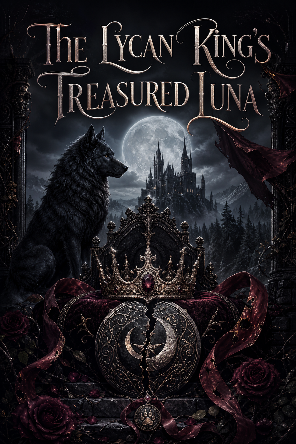 The Lycan King's Treasured Luna - Blackcrest Books cover art