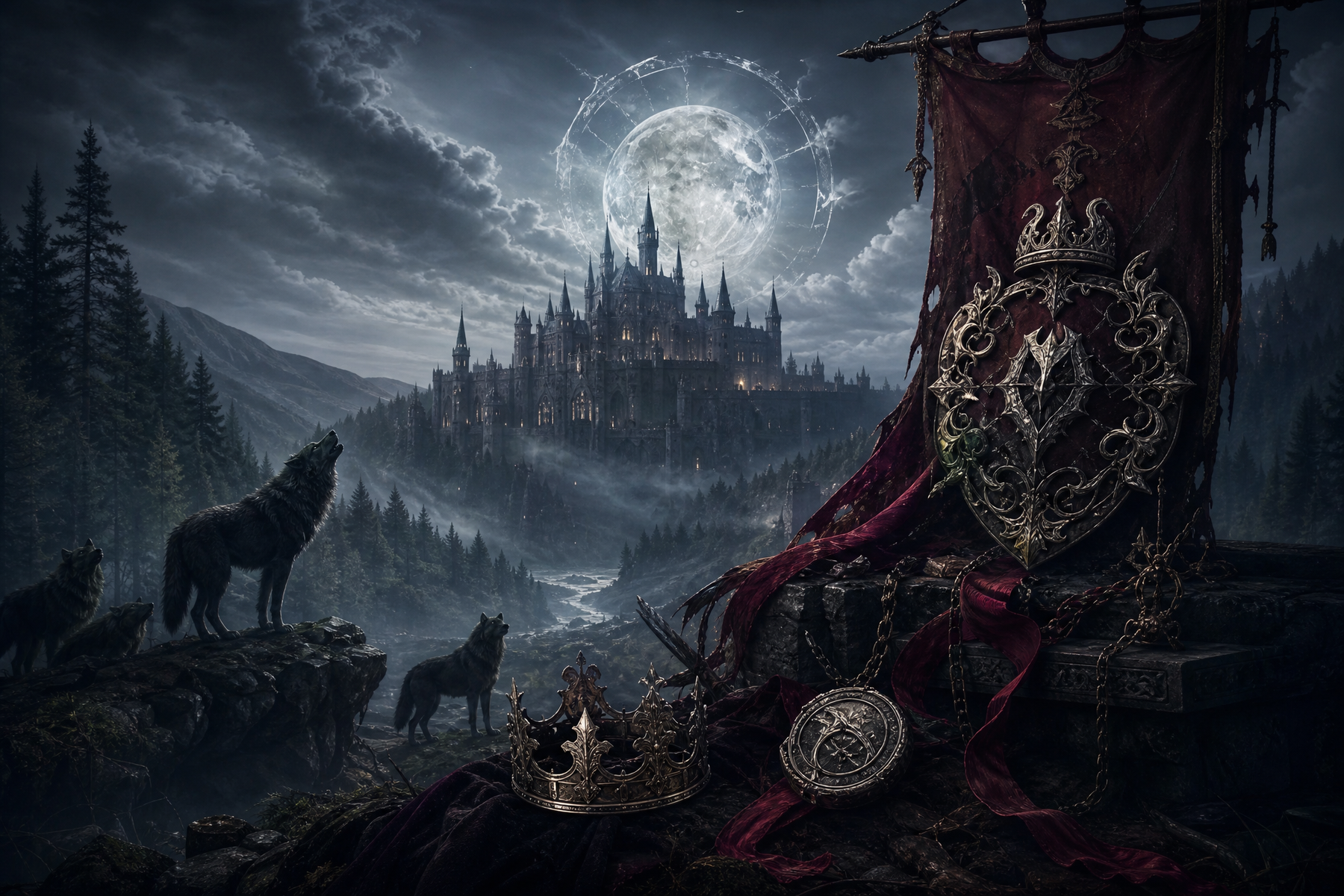 The Lycan King's Treasured Luna - Blackcrest Books mood artwork