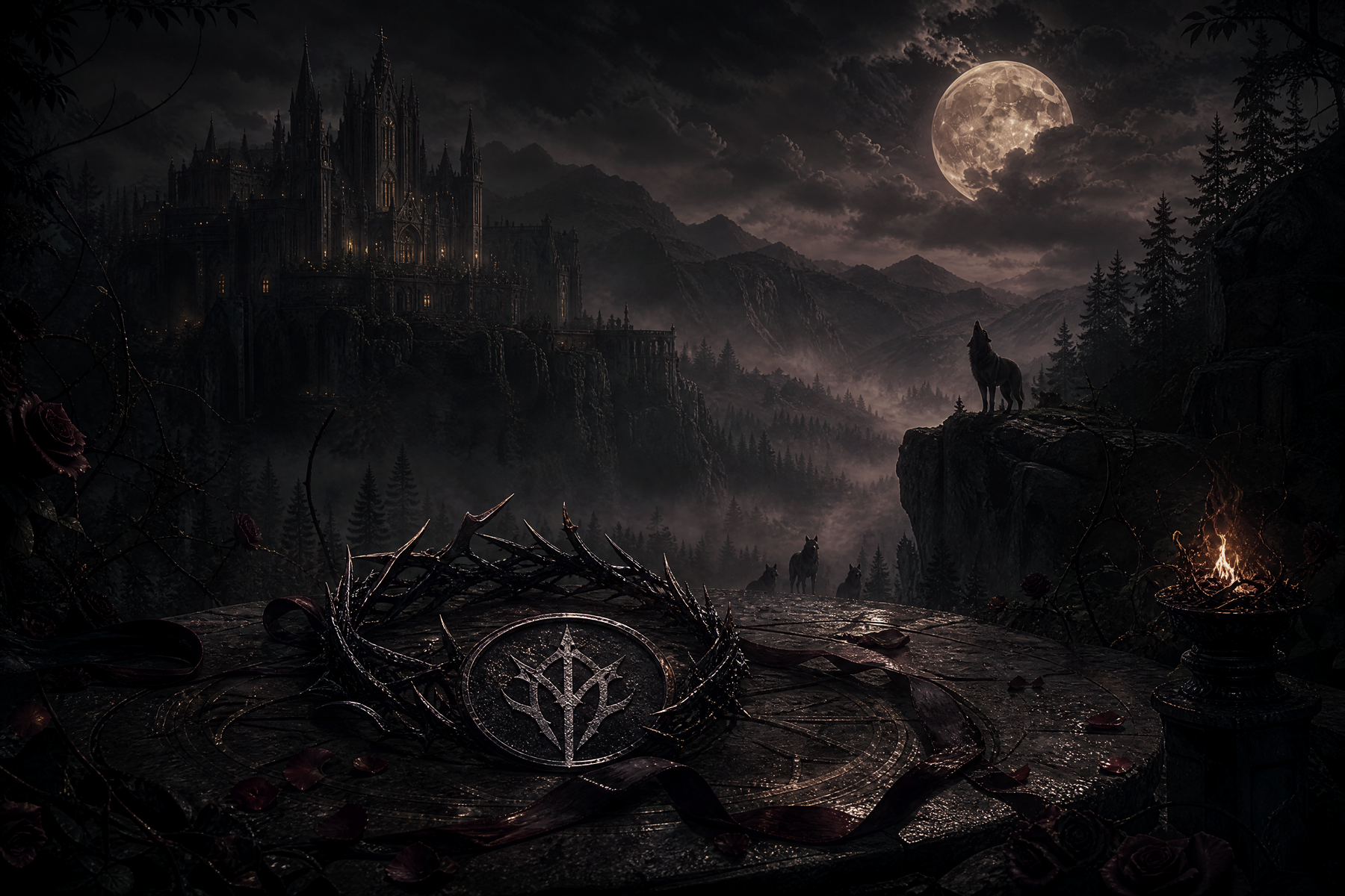 Virgin Sacrifice To The Last Lycan - Blackcrest Books mood artwork