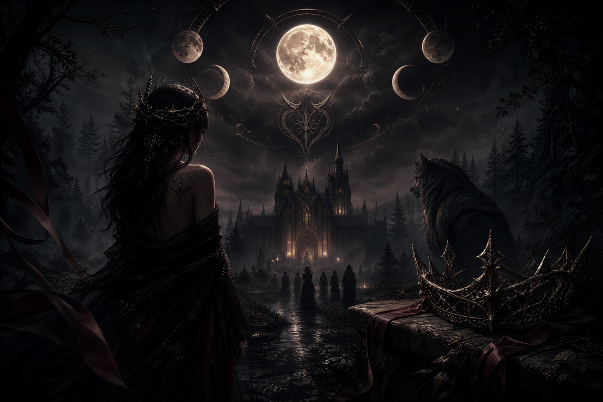 Who Made Mela A Luna (Reverse Harem) - Blackcrest Books mood artwork